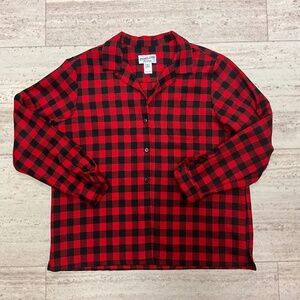 Pendleton women’s XL 100% wool Black and Red Buffalo Check shirt